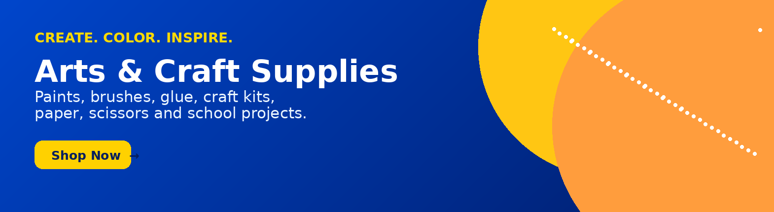 Arts and Craft supplies promotion